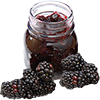 3  100% garnish: blackberry jam