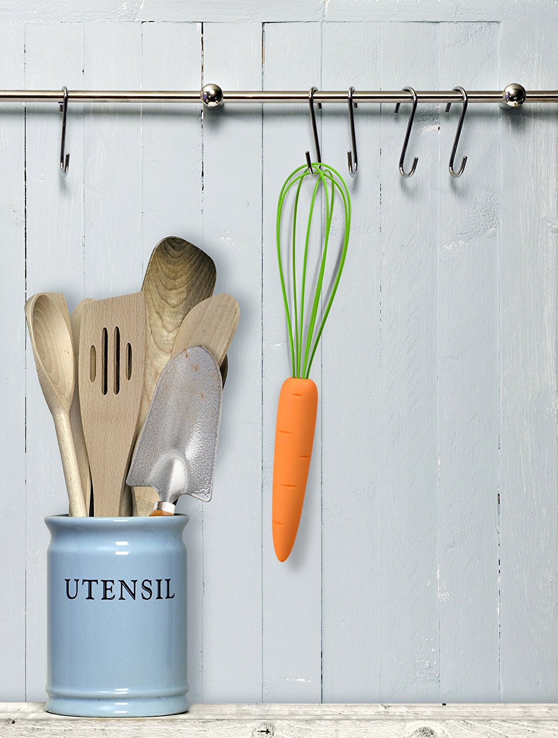 Cute carrot whisk reminds you cooking is meant to be fun
