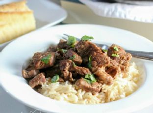 Easy Instant Pot Beef Tips and Rice