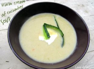 Warm cream of cucumber soup