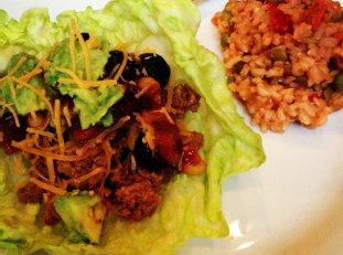 Mexican Lettuce Wraps & Spanish Rice