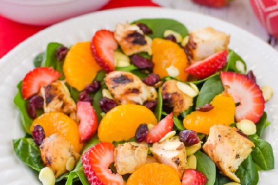 Strawberry Orange Spinach Salad