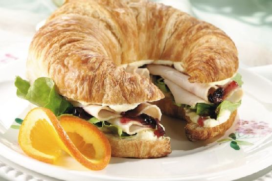 Roasted Chicken and Cranberry Croissants