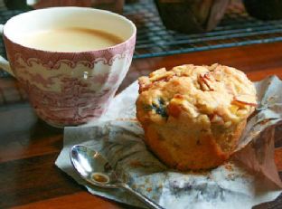 Apple, Cherry, Pear and Almond Breakfast Muffins