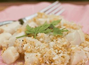 Baked and Breaded Scallops