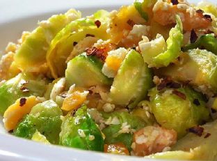 Brussels Sprouts With Salted Eggs