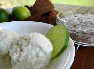 Coconut lime ice cream