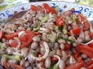 Cranberry Beans, Cherry Tomatoes & Cucumber Salad