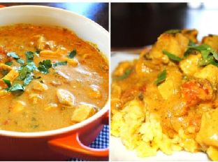 Creamy Curry Chicken With Yellow Rice