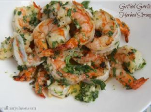 Grilled Garlicky-Herbed Shrimp