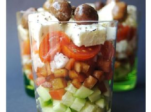Layered Greek Salad