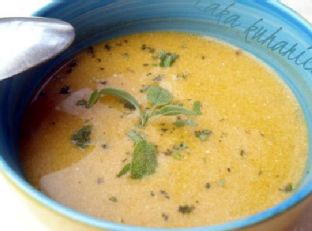 Pumpkin soup with wine