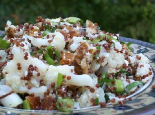 Red Quinoa and Roasted Cauliflower Salad