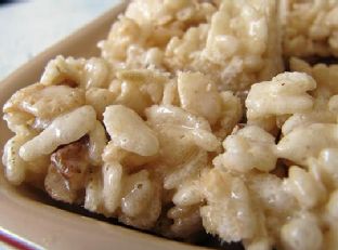 Rice Krispie Treats with Maple Syrup and Brown Sugar