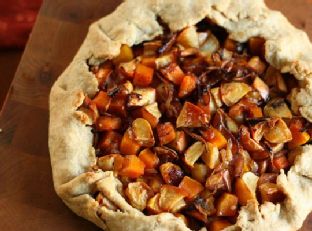 Roasted Apple and Butternut Galette With Mustard-Maple Glaze