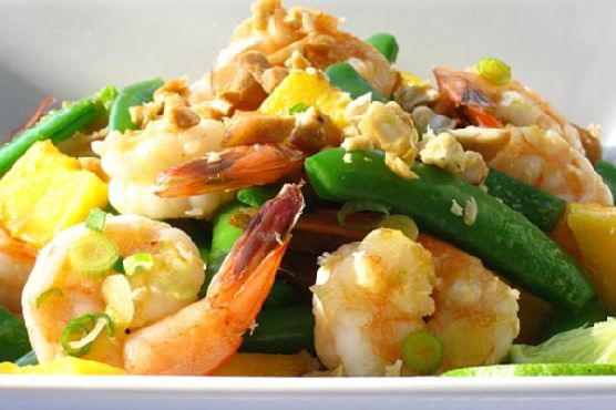 Shrimp & Snap Pea Salad With Ginger-Soy Vinaigrette