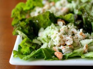 Shrimp and Cucumber Lettuce Wraps With Fresh Dill