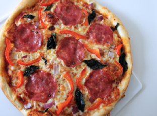Thin Crust Genoa Salami Pizza