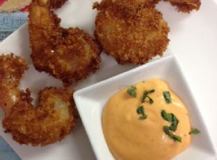 Breaded Shrimp and Spicy Mayo Appetizer