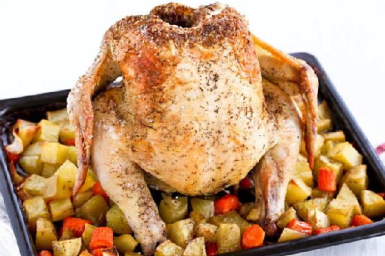 Roast Chicken with Carrots and Potatoes