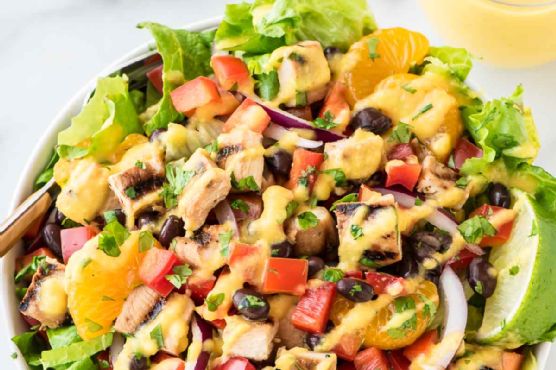 Caribbean Chicken Salad with Mango Dressing