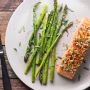 Baked Mustard-Crusted Salmon With Asparagus and Tarragon