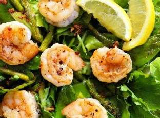 Garlic Lemon Pepper Shrimp Salad (Clean Eating)