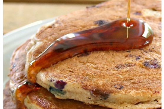 Clean Eating Blueberry Zucchini Pancakes