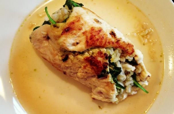 How To Make Chicken Rollintini with Pesto, Baby Spinach & Brown Rice | Recipe