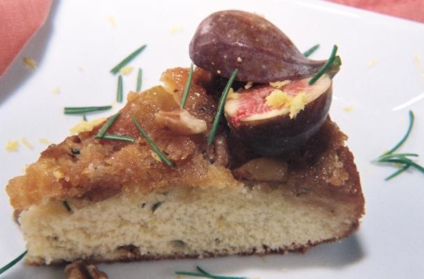 How To Make Fresh Fig, Walnut, Rosemary Upside Down Cake And A Crisp Citrusy Chardonnay | Recipe