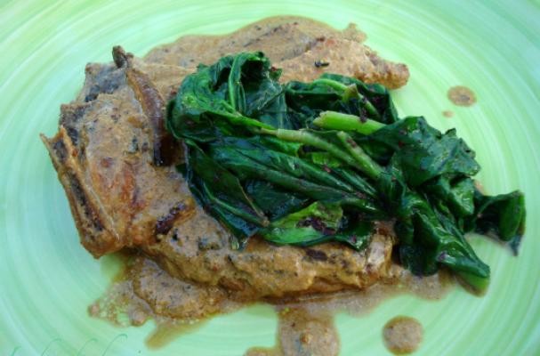 How To Make Pork chops with cider and spinach | Recipe