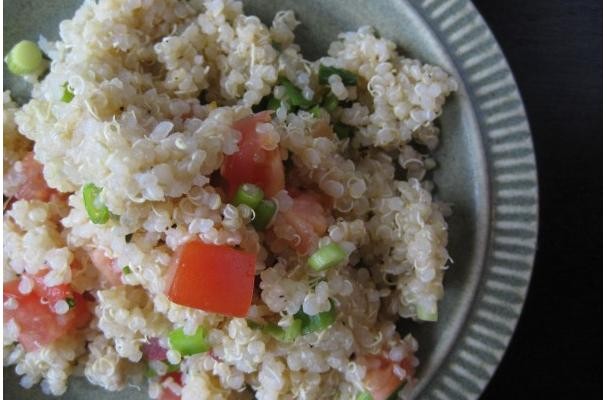 How To Make Quinoa, Tomato, Green Onion Side Salad | Recipe