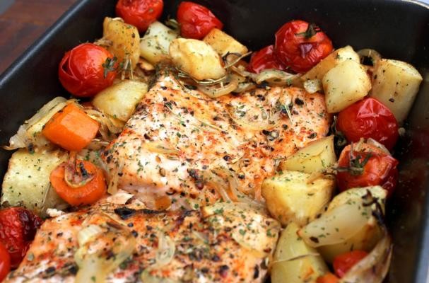 How To Make Salmon with roasted vegetables | Recipe