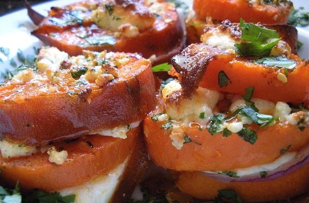 How To Make Sweet Potato, Red Onion & Cotija Stacks | Recipe