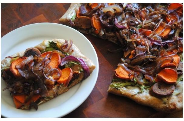 How To Make Sweet Potato, Sausage and Caramelized Onion Pizza | Recipe