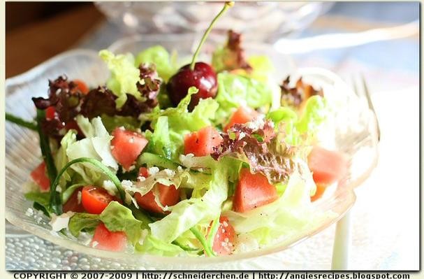 How To Make Watermelon Leaf Lettuce Salad With Light Feta | Recipe