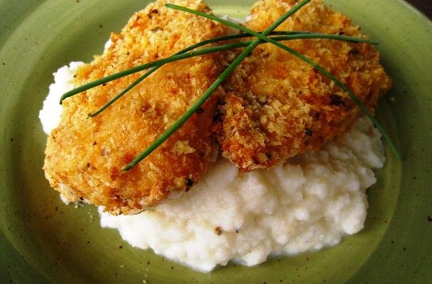 How To Make Baked Fried Chicken With Cauliflower Mash | Recipe